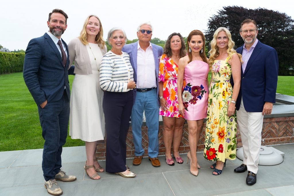 Joe McAuliffe, Emily Mastaler, Julia McCormack, Mitchell Seldin, Elena Ford, Jean Shafiroff, Sarah Wetenhall and Andrew Wetenhall. Photo by Sean Zanni-PMC