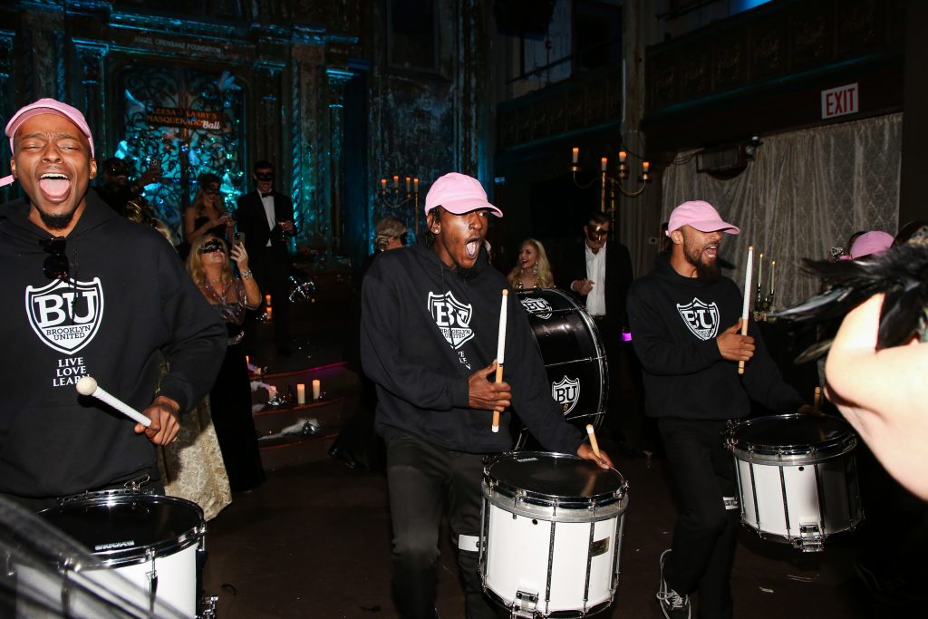 Brooklyn United Music & Arts Development Center Drumline - Leesa Rowland and Larry Wohl's Masquerade Ball at The Angel Orensanz Foundation